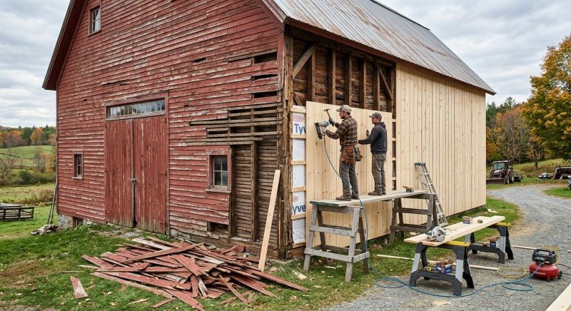 Barn Siding Replacement in Camden County, GA